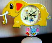 (image for) Baby Nursery Elephant Shaped Clock Precious Moments
